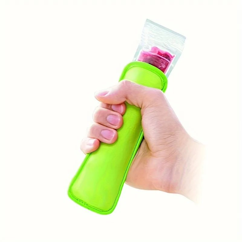 A Set of 3/6 Reusable popsicle bags lead-free fabric popsicle sleeve refrigerator set