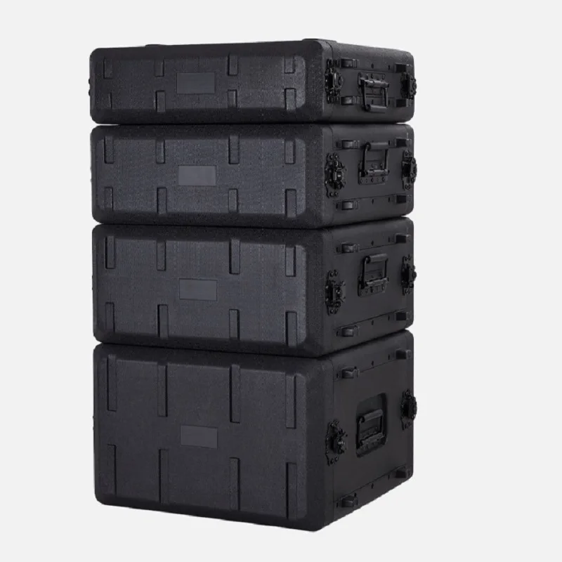 Tool Organizer Tool Cabinet Flight Case Stage Audio Amplifier Organizer Portable Toolbox Shockproof PE Plastic Microphone Receiver Box