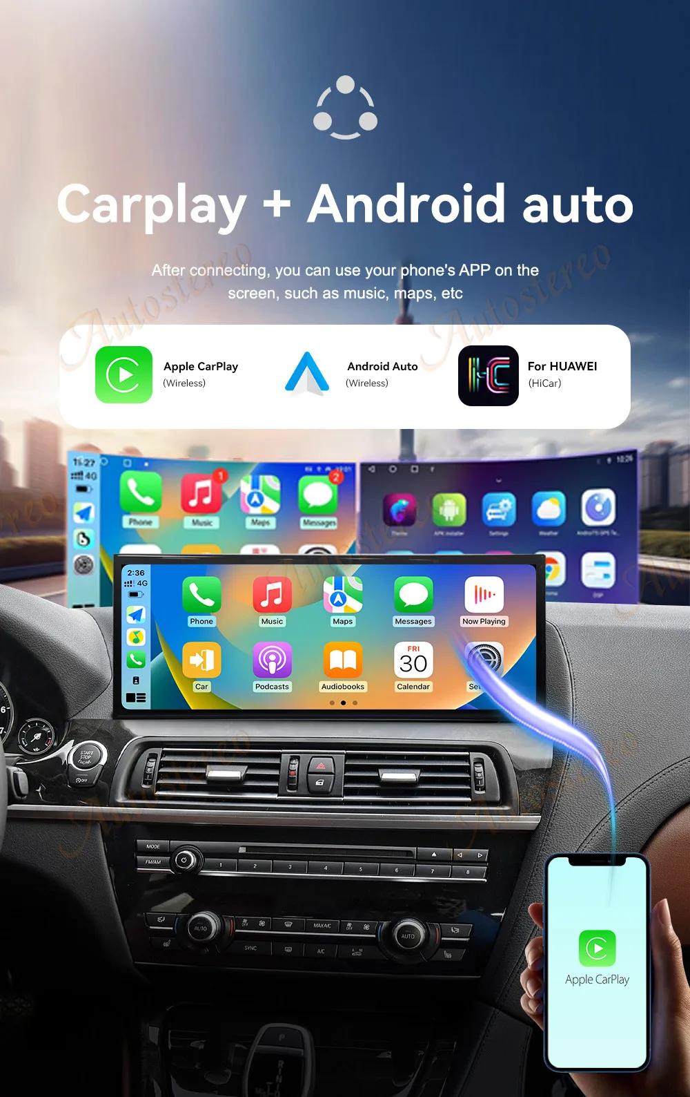 15.8 Inch Qualcomm 680 Android 13 Carplay For BMW 6 6GT M6 F06 F12 F13 Car Multi