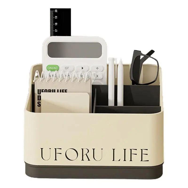 

Remote Control Holder For Table 4 Slot Makeup Brush Holders Table Storage Box Divided Remote Control Desk Organizer For Home