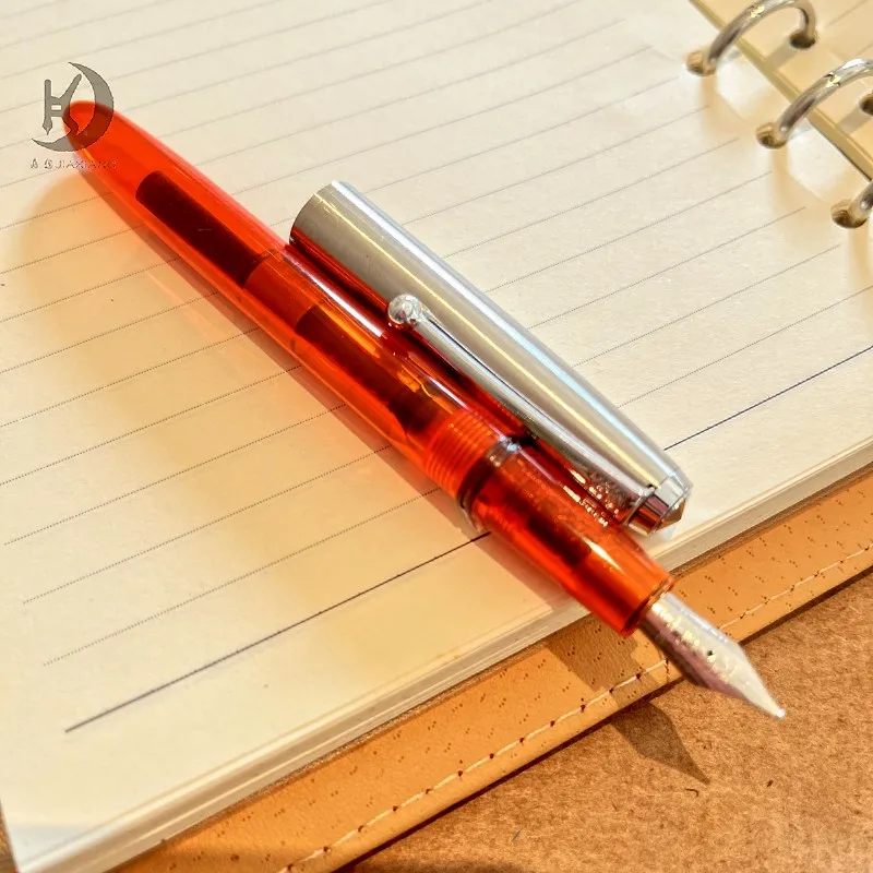 Jinhao 51A Kalligraphie-Stift mit Edelstahlkappe für Büro und Schule, transparenter klassischer Stift, tolles Geschenk für Männer und Frauen – Detail 5