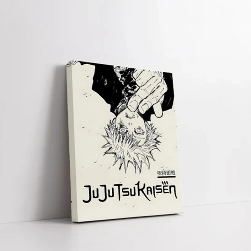 Jujutsu Kaisen Canvas Art – Itadori, Gojo, Fushiguro & Toji Anime Poster (Unframed)