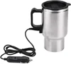Heated Travel Mug,  Tea Kettle,   Mug, 12V 450ml  In  Stainless Steel Travel Heating Cup Coffee Tea  Cup Mug Travel  Kettle for 1