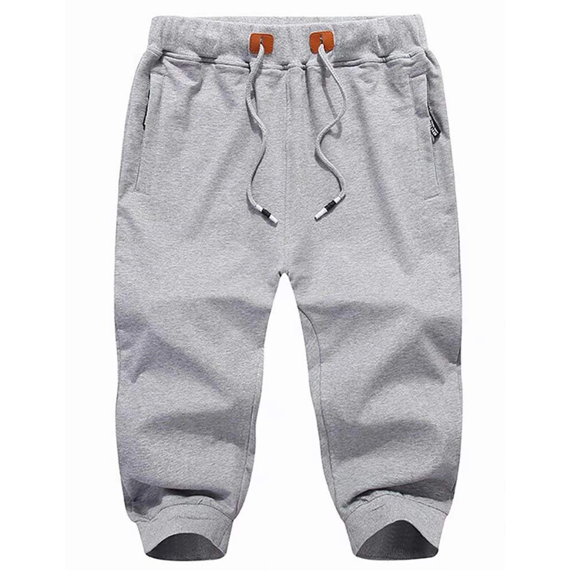 MAGCOMSEN Men's Summer Joggers Below Knee Sweatpants Training Fitness Gyms Pants Zip Pocket Drawstring Elastic Waist Track Pants sport jogging trousers fleece sweatpants