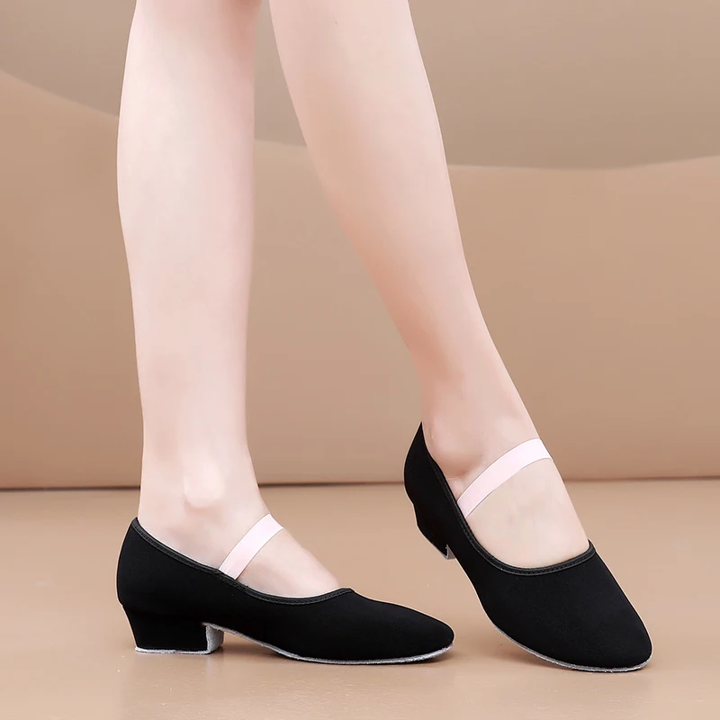 Women Dance Shoes GirlsBallet Jazz Salsa Shoes High Heels Soft Sole Dancing Shoes Pink/Black/Red Women's Teacher Shoes Practic 2