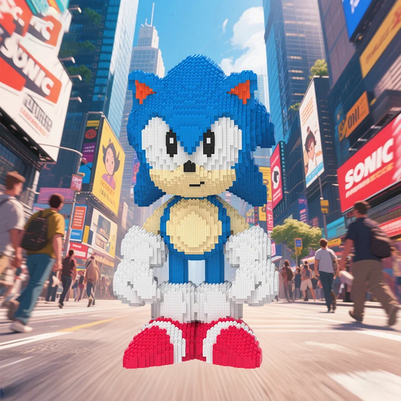 Sonic Building Blos Puzzle Adult Version Eonal Small Particle Assembly Toy for 6 to 2 Years Old Children And Adults