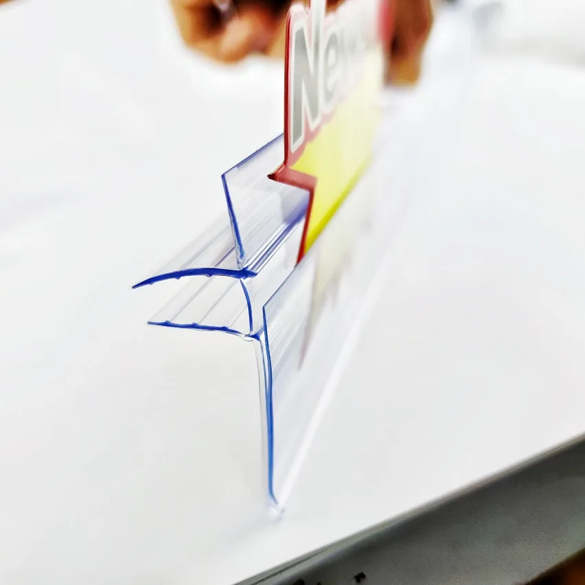 1팩 플라스틱 선반 PVC 데이터 스트립 가격 라벨 카드 쇼 슈퍼마켓 매장의 디스플레이 클립 홀더