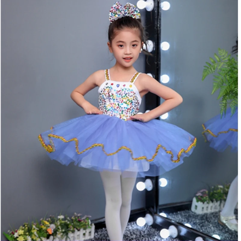 

Прекрасное платье-пачка принцессы для девочек, великолепное балетное платье для танцев и выступлений, Новое поступление, детское балетное платье для сцены