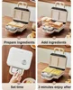 750W Electric Sandwich Maker Timing Waffle Machine Toaster Baker Breakfast Machine Takoyaki Donuts Double Plate Sandwichera 220V 4