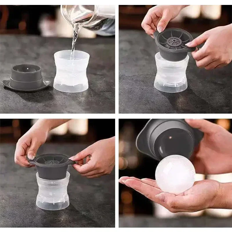 5cm Round Ball Ice Cube Mold DIY Ice Cream Maker Plastic Mould Whiskey Tray for Bar Tool Kitchen Gadget Accessories