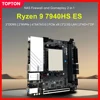 Topton NAS Gaming Motherboard AMD Ryzen 9 7940HS ES 7840HS ES 2xNVMe 4xSATA PCIEx8 2xDDR5 2x2.5G LAN Firewall NAS ITX Mainboard 1