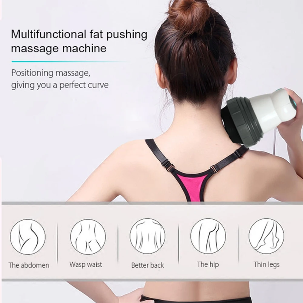 Masajeador corporal adelgazante con rodillo anticelulítico, eléctrico, de mano, infrarrojo, para brazos, piernas, caderas, abdomen, eliminar grasa._voghion.com