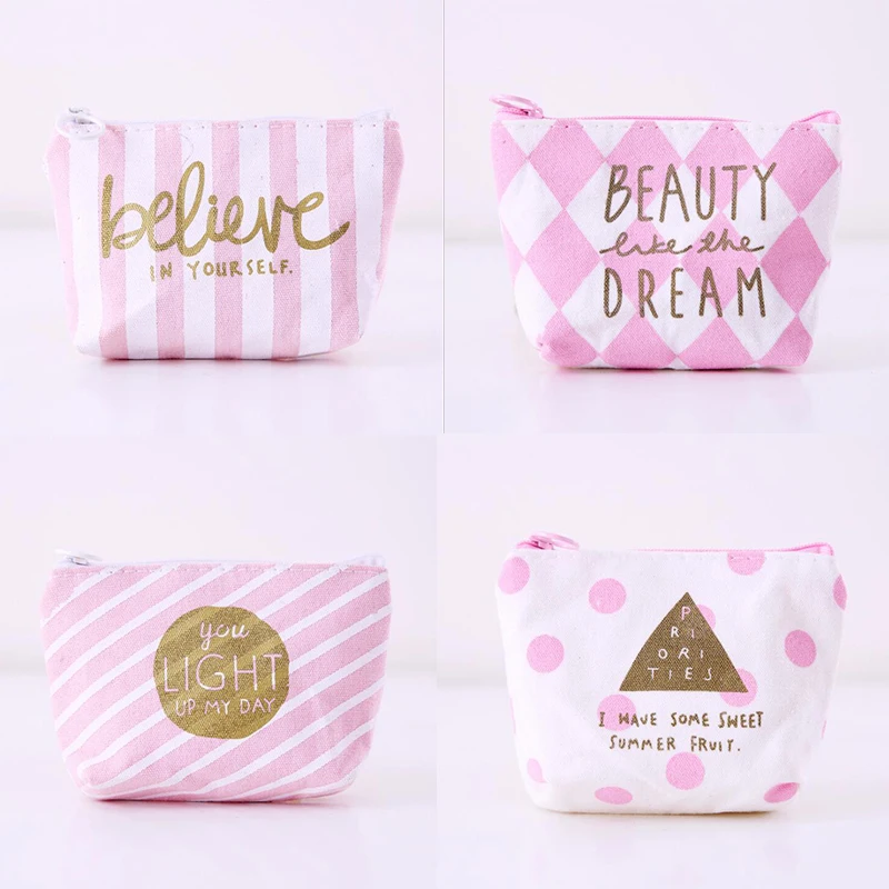 Cute Coin Purses Small Fresh Casual Coin Wallet Lady Fashion Flower Animal Pattern Cartoon Earphone Key Money Storage Bag