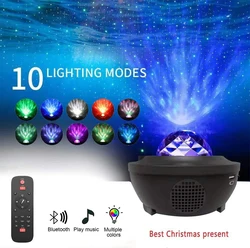 Projecteur LED galaxie ciel étoilé, Bluetooth, USB, commande vocale, lecteur de musique, veilleuse, charge USB, Projection, nouveauté, cadeau 