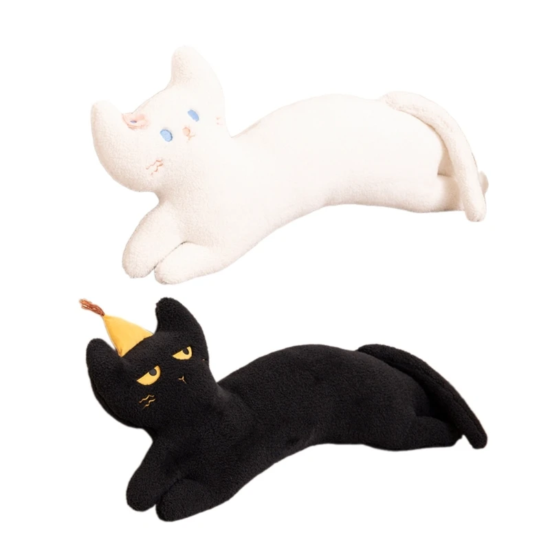 

Long Pillow Lovely Cat Plushie Pillow Cushion for Sleeping and Cuddling Toy Sofa Decorations Throw Pillows 50LB