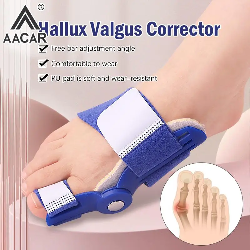 1Pcs Big Bone Toe Bunion Splint Straightener Corrector Foot Pain Relief Hallux Valgus Feet Care Protector Foot Care Tools 10pcs transparent three hole toe separator bunion pain relief toe straightener protector hallux valgus pedicure foot care d2963