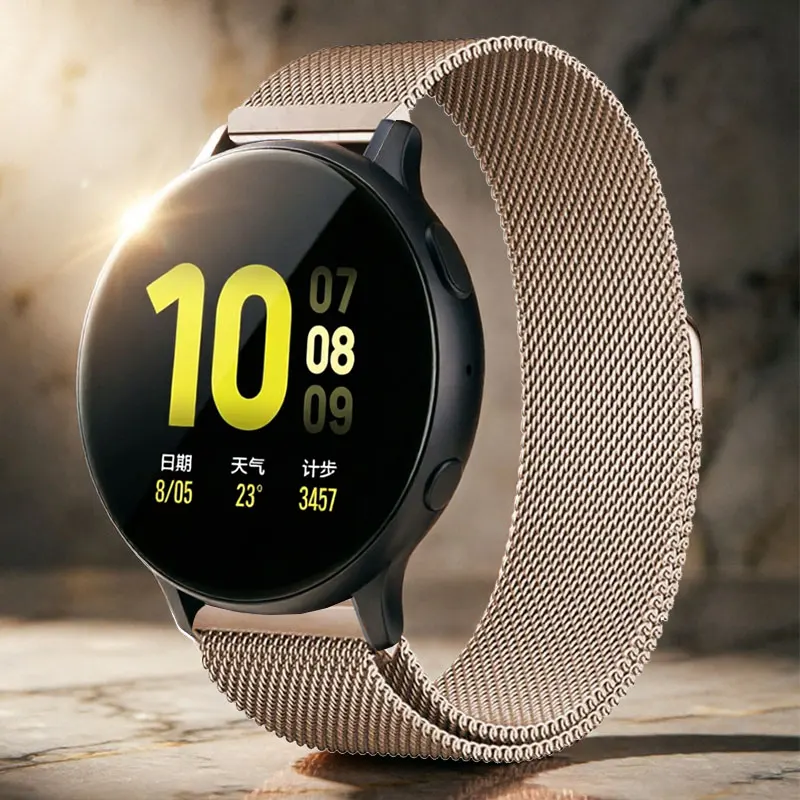 Universal 20mm/22mm Magnetic Smartwatch Bracelet Strap - Sleek Design