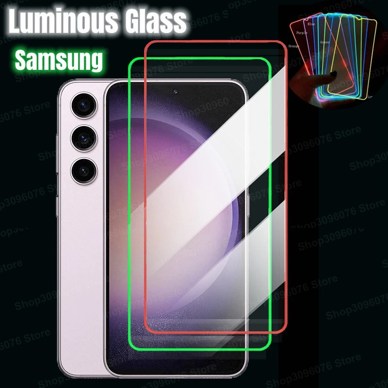 Vetro Temperato Luminoso Per Samsung S23 Plus S22 S21 S20 Plus S21 S20 Fe Protezione Dello Schermo Per S23 + S22 + S23Plus Vetro Protettivo