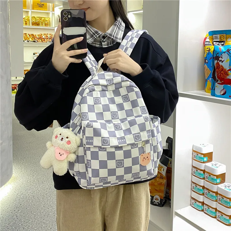 Cute Bags for Girls Backpacks for High School Popular Pink Blue Black Color Girls Sports Cartoon Backpack for Travel