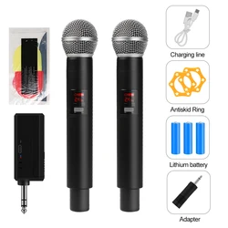 Wireless UHF Dual-Channel Handheld Microphone for Events and Performances (1-to-2)