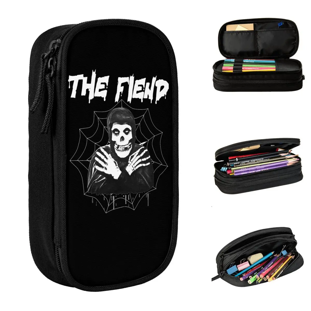 

The Fiend Bray Wyatt Pencil Case Double Layer Large-capacity Kids Pencil Box Amazing Gift