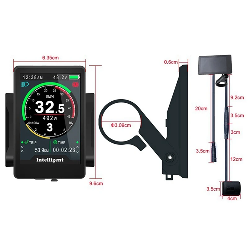 Bafang ø ̵ ̺  ŰƮ 3.5 ġ IPS äο ȭ  2X 860C   ӵ Ebike ÷