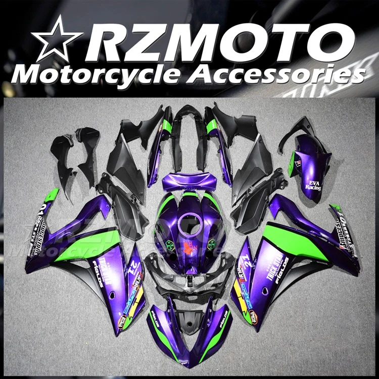 

4Gifts New ABS Motorcycle Fairings Kit Fit For YAMAHA YZF- R3 R25 2015 2016 2017 2018 15 16 17 18 Bodywork Set Purple Green
