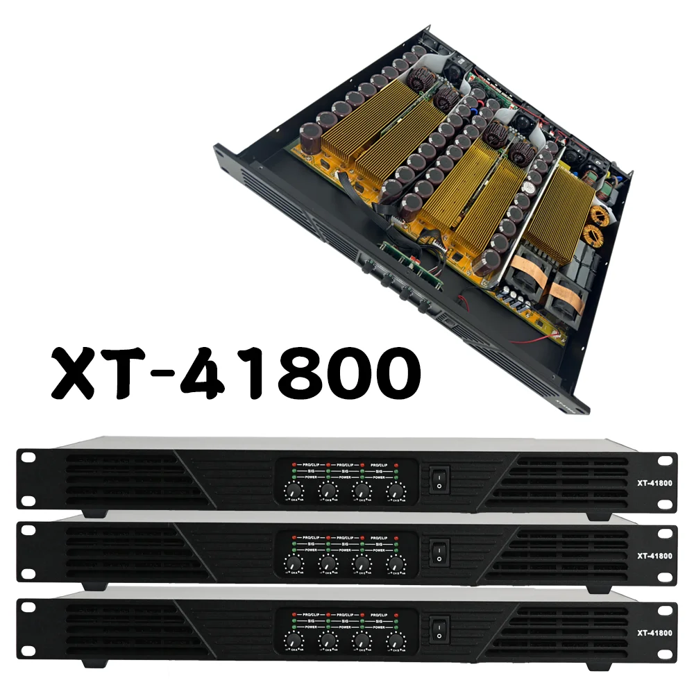 ShennDare XT-41800 4x1800W 8OHM 프로페셔널 디지털 파워 앰프 4채널 라인 어레이 스피커 앰프 DJ 서브우퍼 프리앰프 4x2800W 4OHM 클래스 D 1U 사운드 앰프