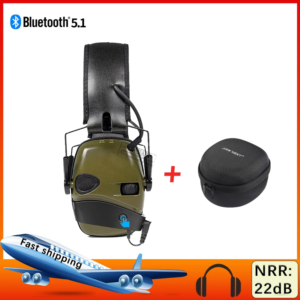 Casque de tir anti-bruit Bluetooth 5.1, cache-oreilles de tir