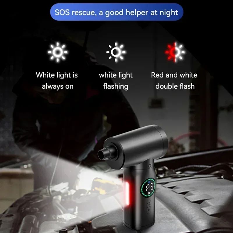 Xiaomi Mijia Wireless Air Duster Dust Blowing Digital Portable LED Light 2 in 1 Blower Vacuum Cleaner Cordless