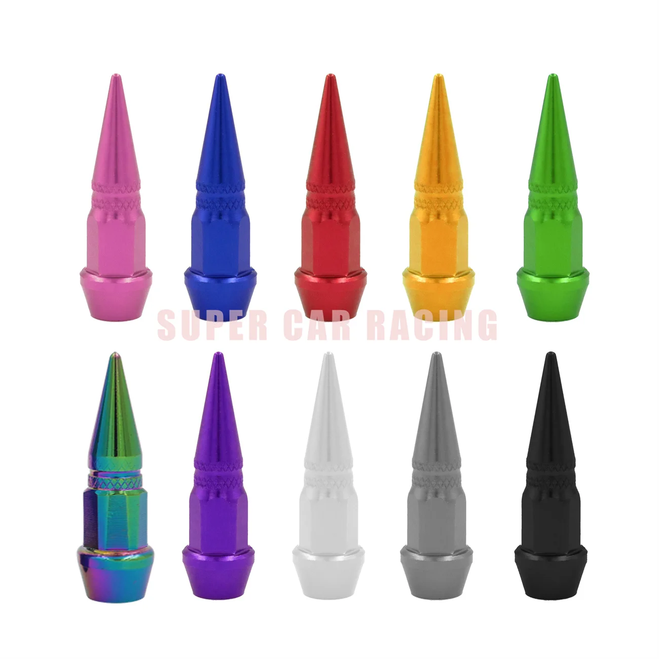 Jdm 45mm Short Spike Dustproof Caps Tire Valve Cap Truck Motocycle Bike