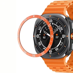 Premium Metal Bezel Adhesive Bumper Cover for Galaxy Wacth Ultra (Orange)