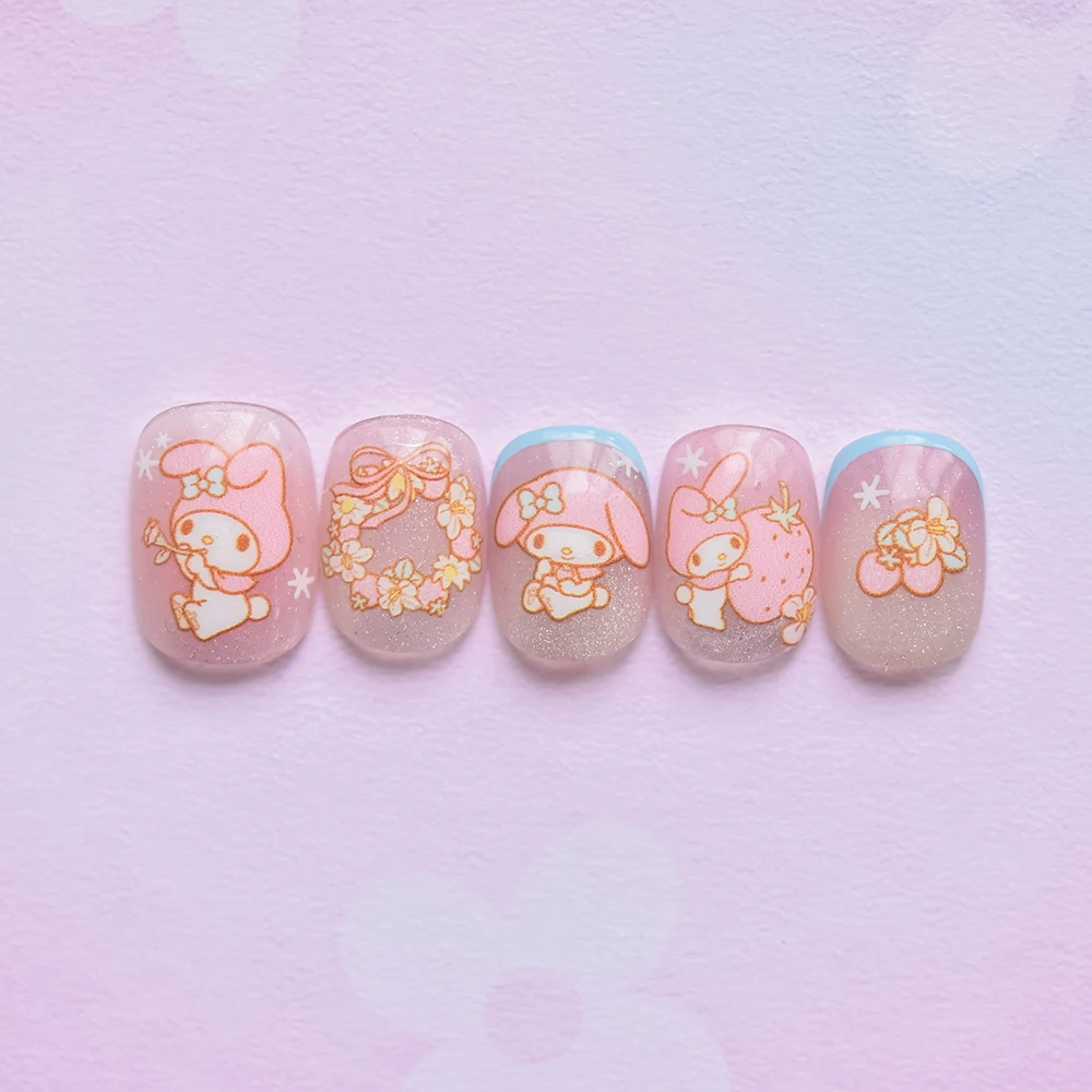 Tomoni Sanrio 5D Melody Nagelaufkleber Anime Charaktere Aufkleber für Nägel Niedliche Aufkleber Nagelzubehör Nagelaufkleber DlY Aufkleber – Detail 6