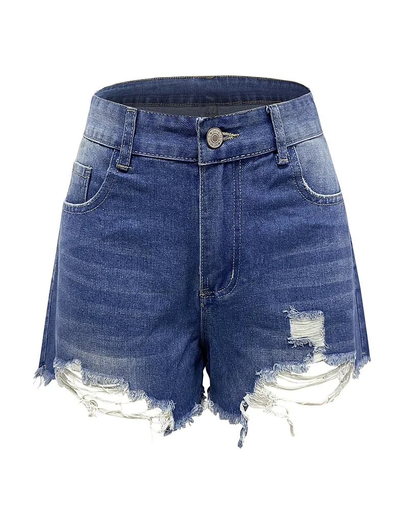 

Summer Denim Shorts for Women Frayed High Waisted Comfortable Casual Jeans