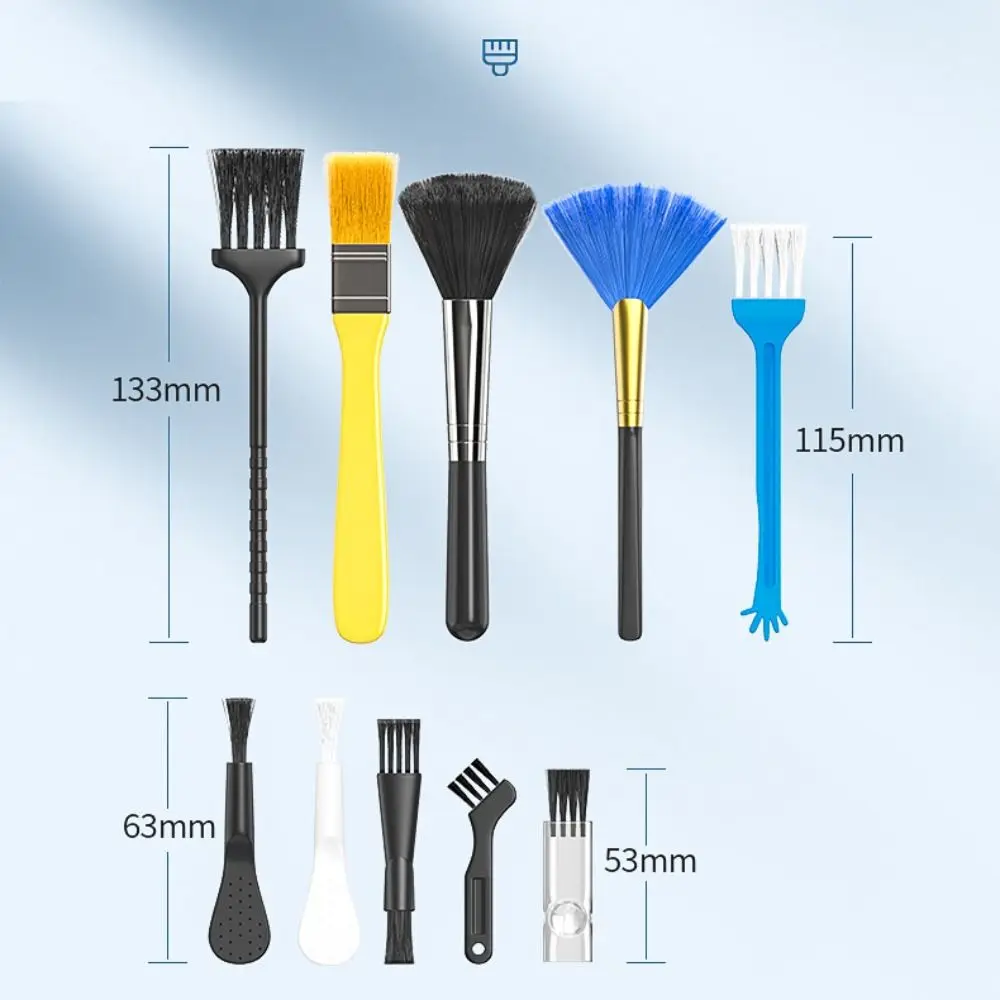 10Pcs Multifunction Keyboard PC Cleaning Brush Kit Portable Cleaning Car Phone Dust Brushes Small Tools Accessories 6
