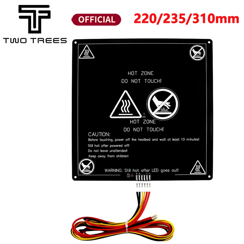 Substrato de Alumínio Cama Aquecida para Ender3 Hotbed com Cabo Plataforma de Heatbed Peça da Impressora 3d 220 mm 235 mm 250 mm 310 mm x mm 12v 24v - Imagem 4