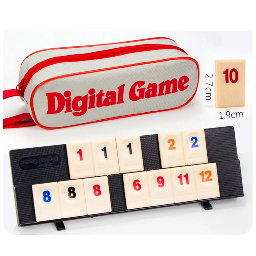 Fast Moving Rummy Tile Classic Board Game 2-4 People Israel Mahjong Digital Game Hotest Party Game Portable 6