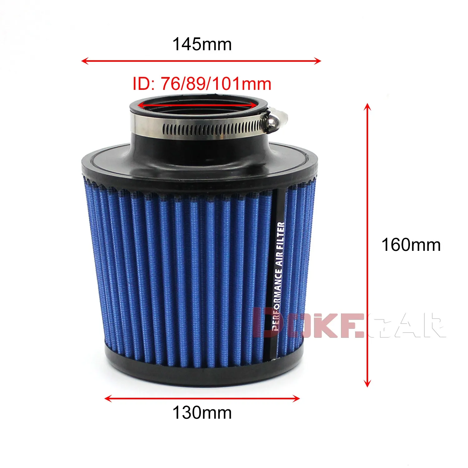 Universal High Flow Cold Cone Air Intake Filter for Racing Sport Car Engine 2.5/3/3.5/4inch
