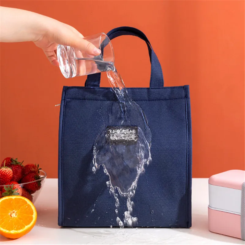 Portable Oxford Lunch Bags Thermal Picnic School Food Bento Bags Insulated Fresh Cooler Tote Storage Container