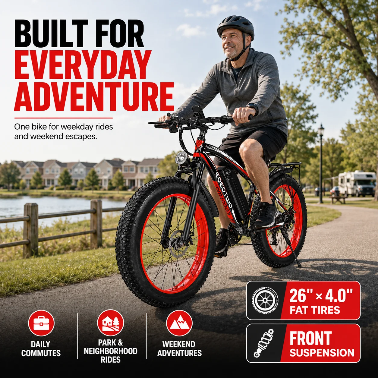 1000W Fat Tire Electric Bike 4