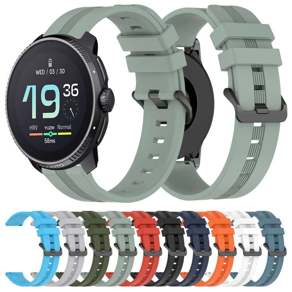Cinturino Dell'Orologio Per Suunto Race/Sostituzione Verticale 20 22Mm Cinturino In Silicone Per Suunto 9 Peak Pro/5 Peak/3 Braccialetto Fitness