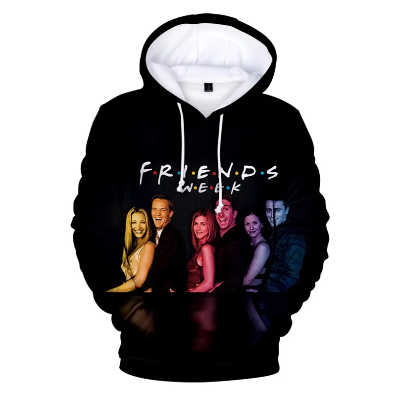 thumbnail image 1 of Sudadera con capucha con estampado 3D de Friends para hombre y mujer, estilo informal, de gran tamaño, ropa de calle popular, 1 of 5