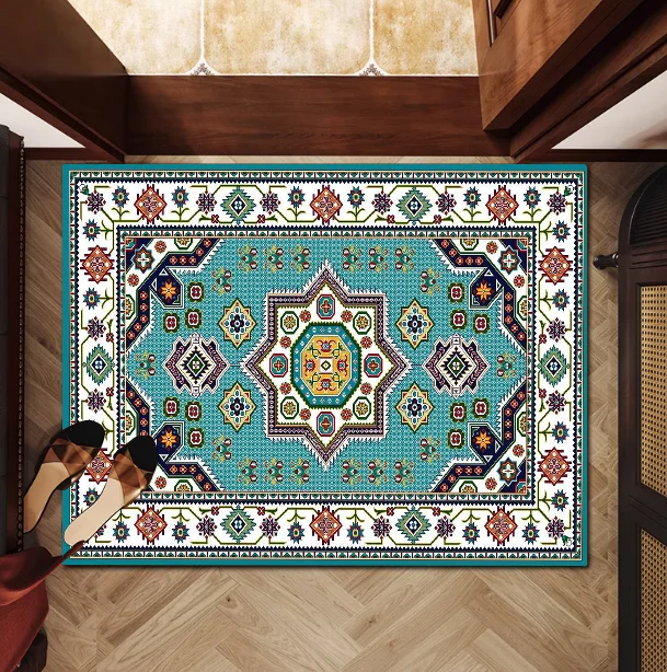 Persian style Floor Mat Kids Room Bedroom Decoration Balcony Anti-Slip Doormat Living Room Welcome Rug 6