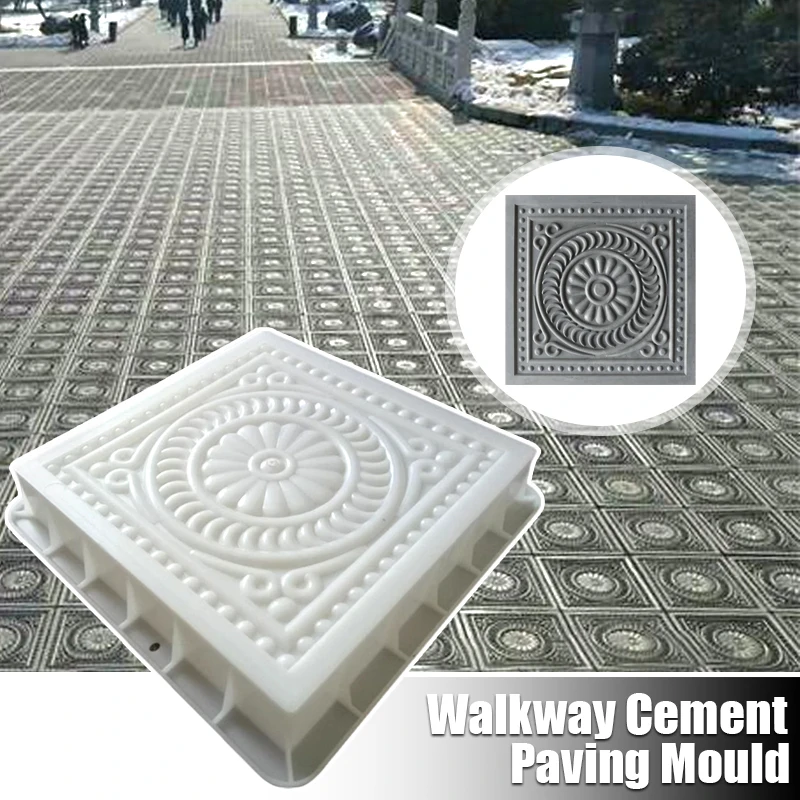 Antique Brick Cement Mold DIY Handcraft Walkway Cement Paving Mould Retro Brick Carving Mold Garden Courtyard Decor