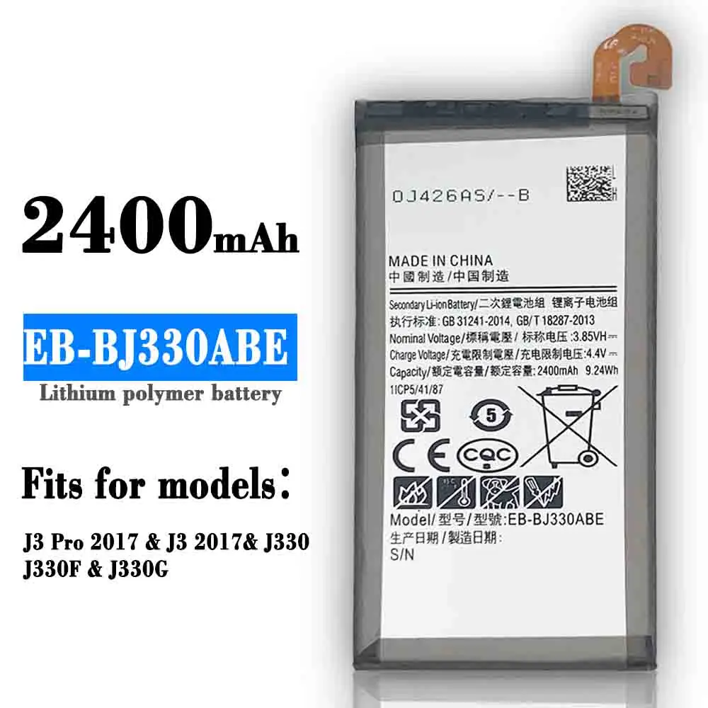 

SAMSUNG Orginal EB-BJ330ABE 2400mAh Battery for Samsung Galaxy J3 2017 SM-J330 J3300 SM-J3300 SM-J330F J330FN J330G J330L