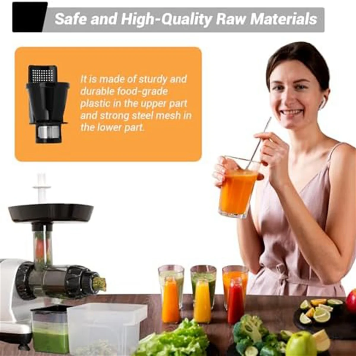 8006 Vertical Masticating Juicer for Omegae 8006, 8005, 8004, 8003 Juicing Screen Juice Screen Drum 5