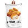 Chicken Nuggets My Only Love Blanket Flannel Portable Throw Blankets Throw Blanket For Couch Bedding Travel Throws Bedspread 1