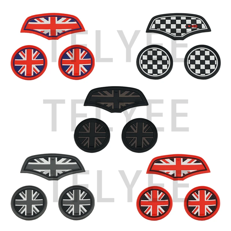 Union Jack Coffee Cushion Storage Groove Protect Coaster Car Cup Anti Slip Pad Mat For MINI Cooper F54 F55 F56 F60 Accessories