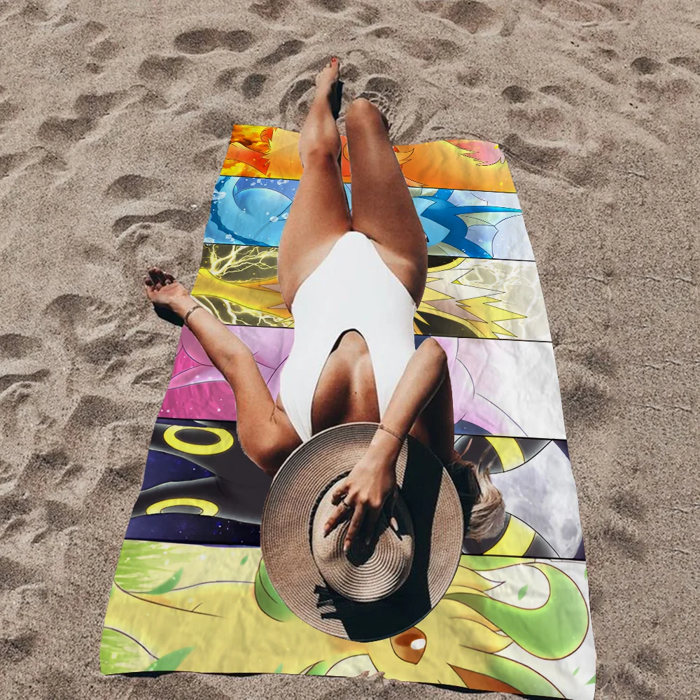 Anime P-Pokemonw P-Pikachu Microfiber Beach Towel Absorbent Quick dry Soft Yoga Swimming Resort Mountain Climbing Towel 5