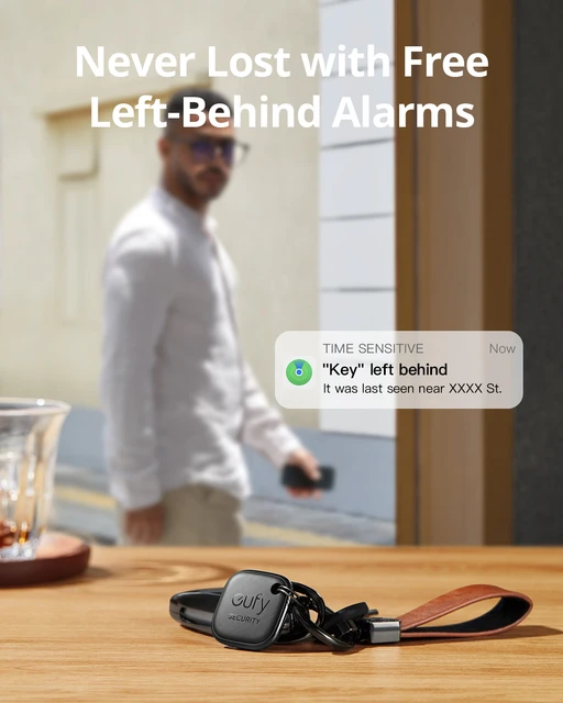 eufy Security SmartTrack Link Works With Apple Find My Key Finder Bluetooth Tracker For Earbuds and Luggage Phone Finder IOS 5